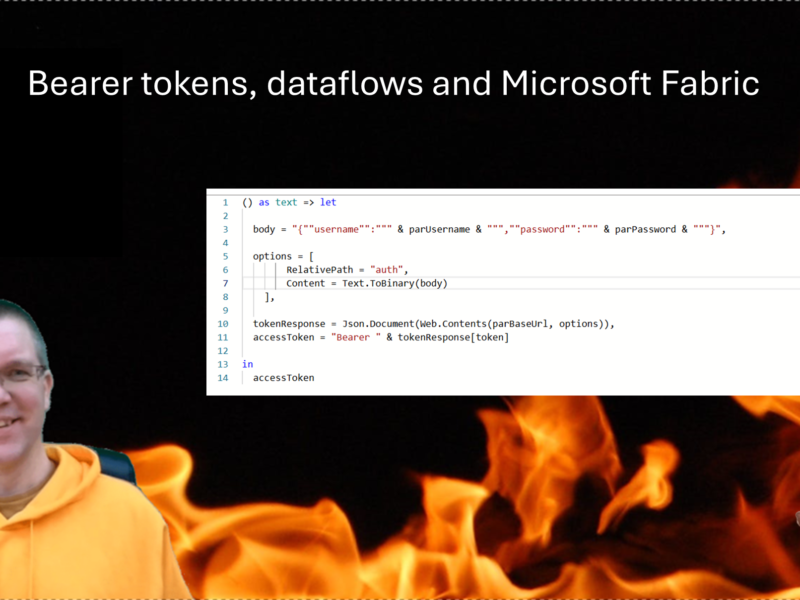 Bearer tokens, dataflows and Microsoft Fabric