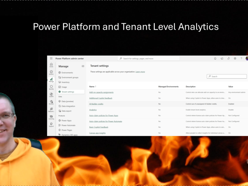 Power Platform and Tenant Level Analytics