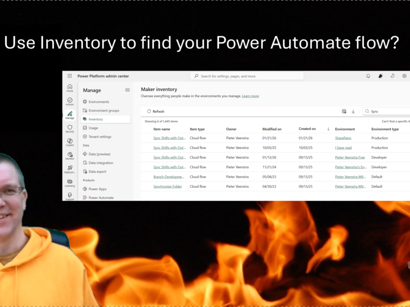 Use Inventory to find your Power Automate Flows