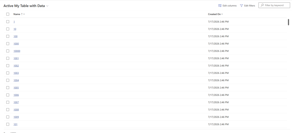 Bulk update records within a Dataverse table