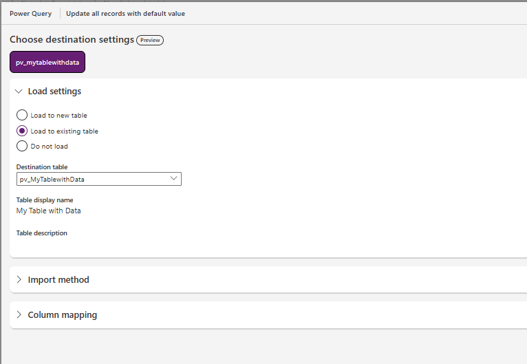 Bulk update records within a Dataverse table