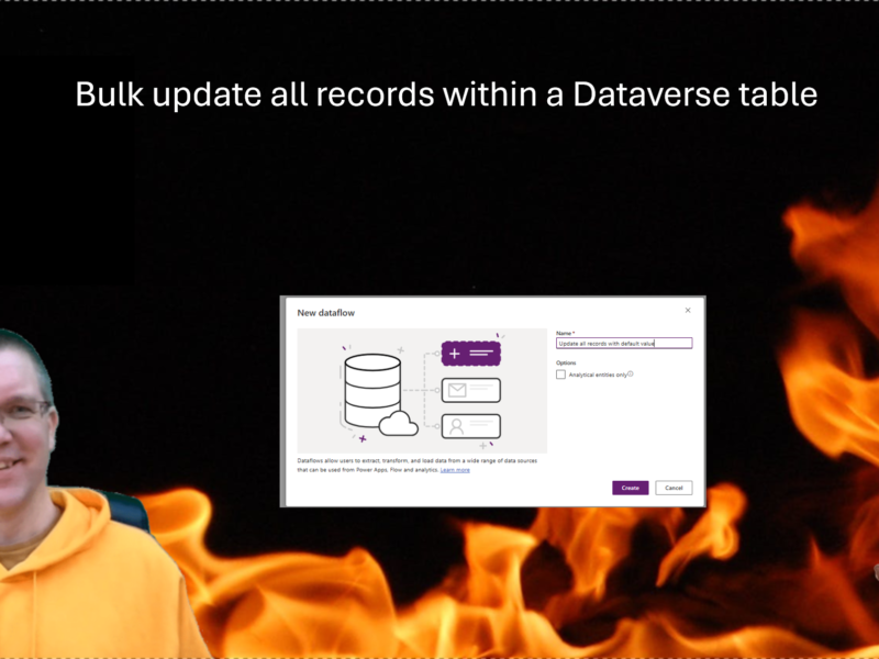 Bulk update all records within a Dataverse table