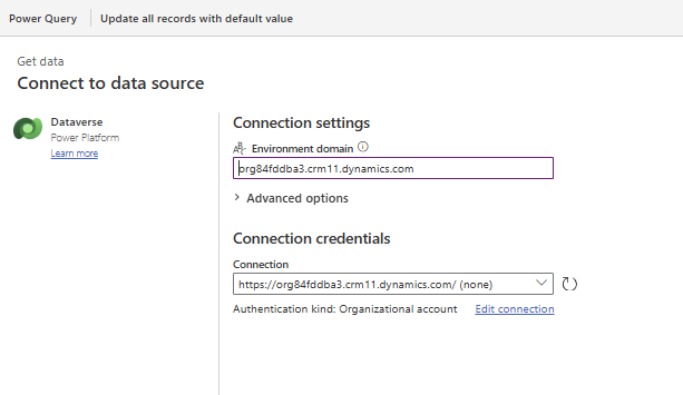 Bulk update records within a Dataverse table
