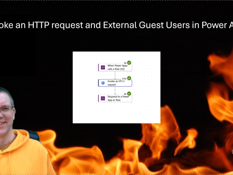 Invoke an HTTP request and External Guest Users in Power Apps