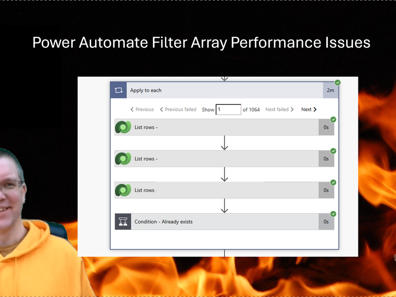 Power Automate Filter Array Performance Issues